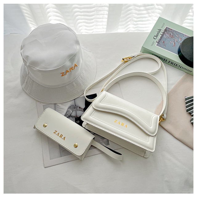Retro Versatile Crossbody Bag Bucket Hat Set