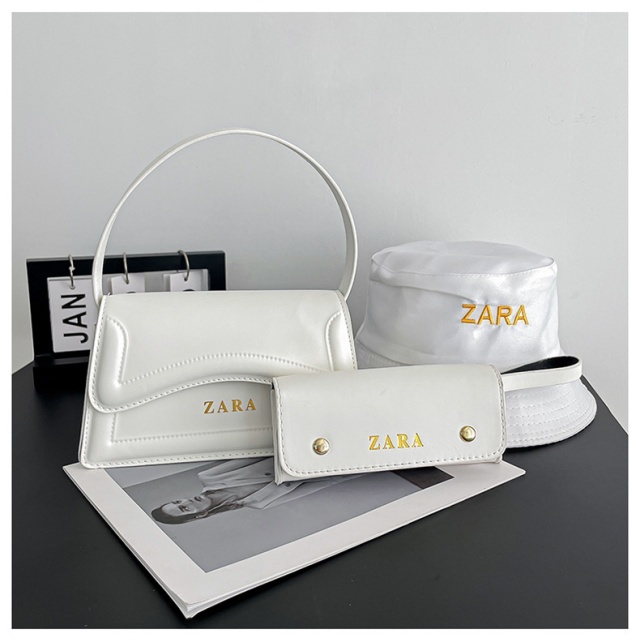 Retro Versatile Crossbody Bag Bucket Hat Set