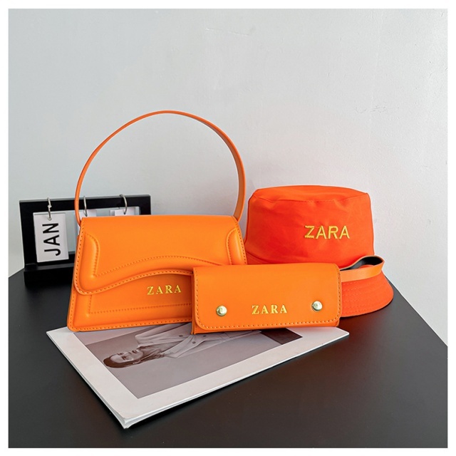 Retro Versatile Crossbody Bag Bucket Hat Set