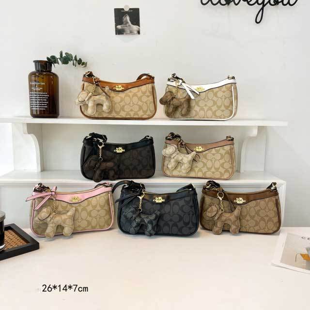 Metal Logo Luxury Leather Fashion Women Purses