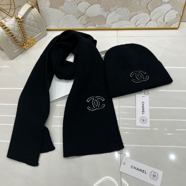 Fashion Design Winter Kniting Hats Scarf Set