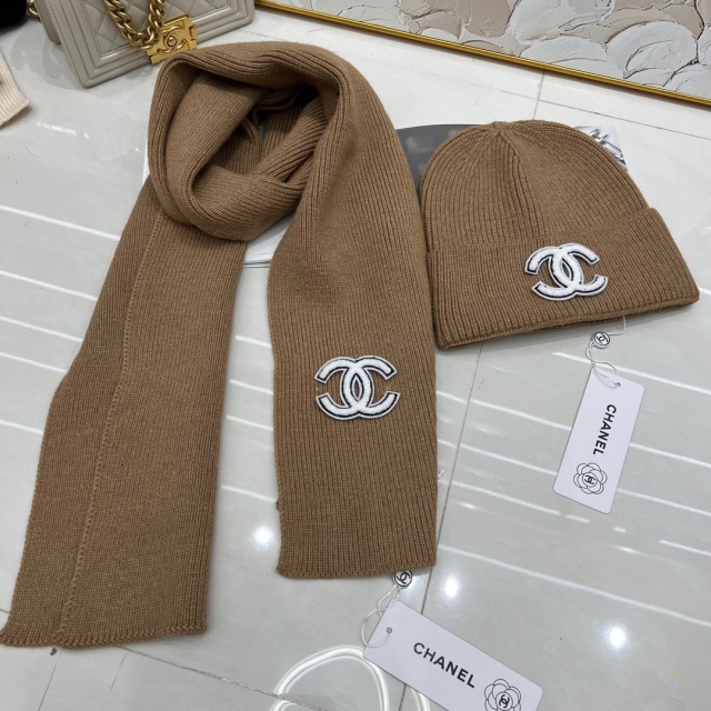 Fashion Design Winter Kniting Hats Scarf Set