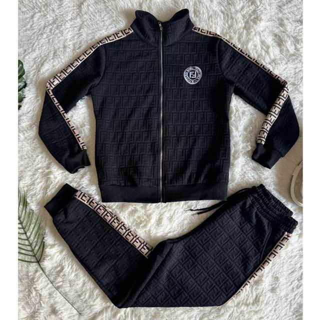 Fashion Embroidery Embossing Fall Tracksuit Set