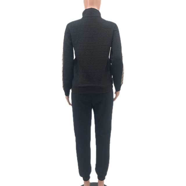 Fashion Embroidery Embossing Fall Tracksuit Set