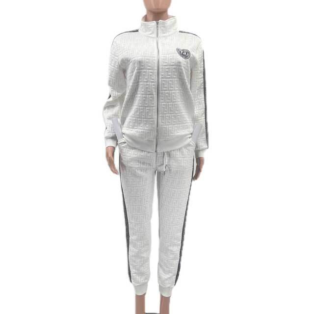 Fashion Embroidery Embossing Fall Tracksuit Set