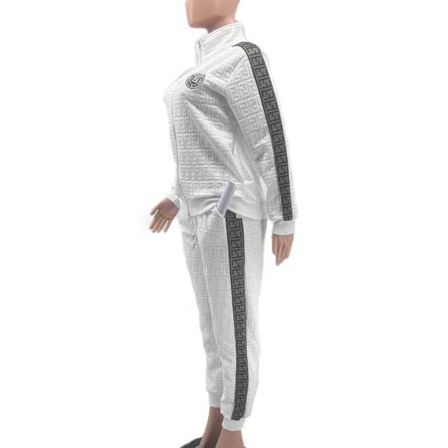 Fashion Embroidery Embossing Fall Tracksuit Set