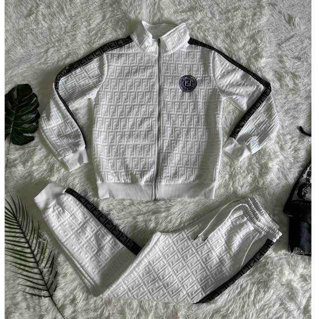 Fashion Embroidery Embossing Fall Tracksuit Set