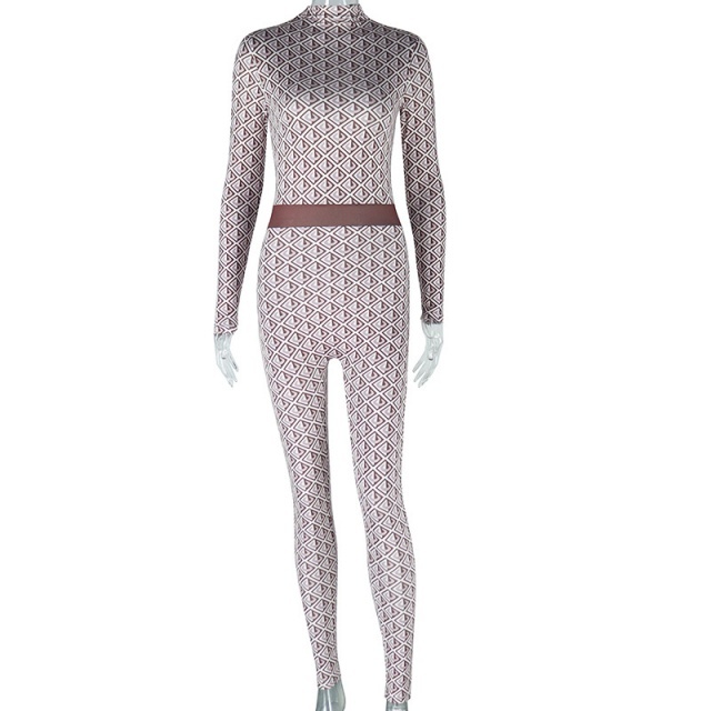 Chic Printed Fashion Skinny Legging Set Two Pieces