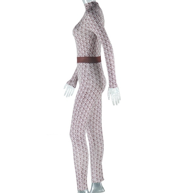 Chic Printed Fashion Skinny Legging Set Two Pieces