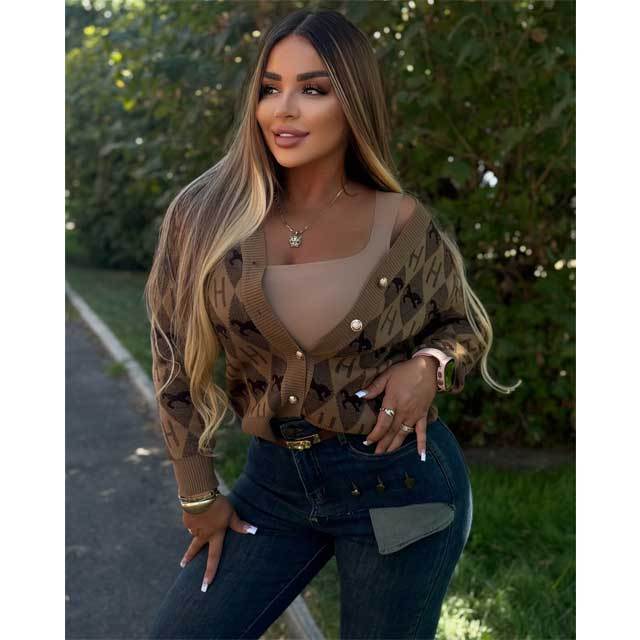 Fashion Knit Women Cardigan Coat