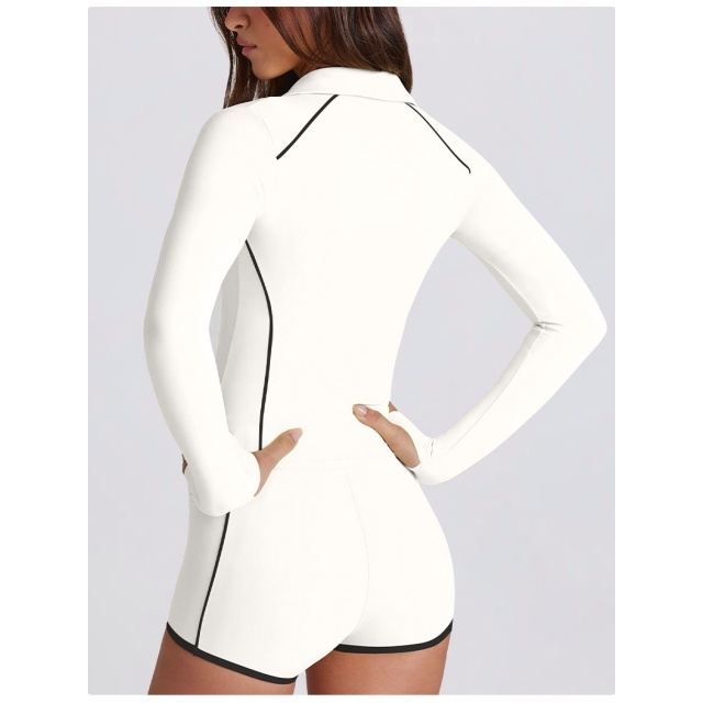 Striped Yoga Fashion Activewear Short Set