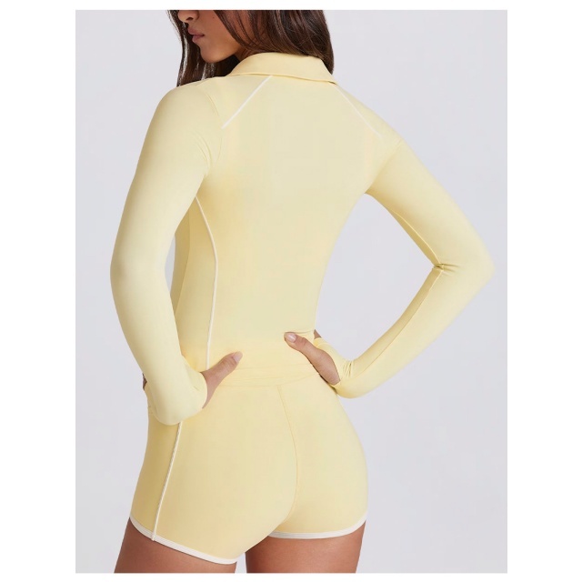 Striped Yoga Fashion Activewear Short Set