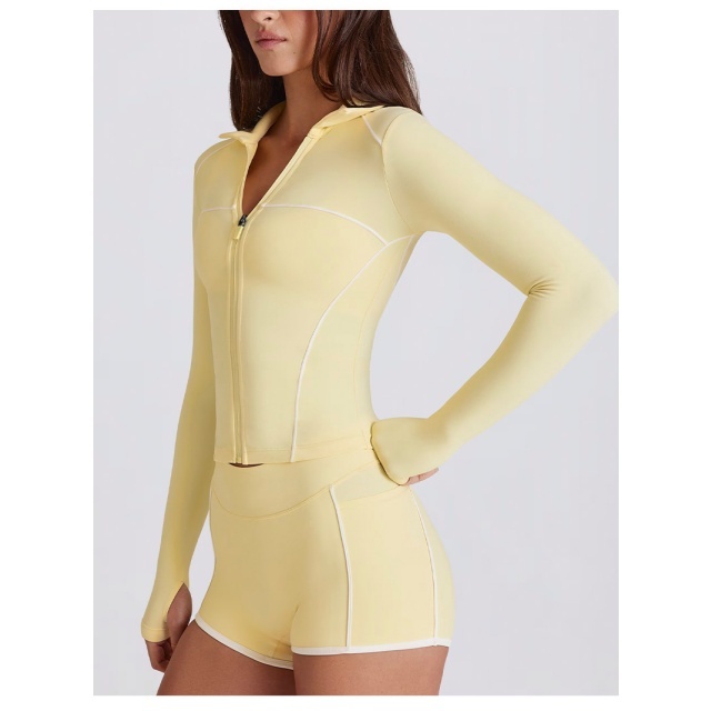 Striped Yoga Fashion Activewear Short Set