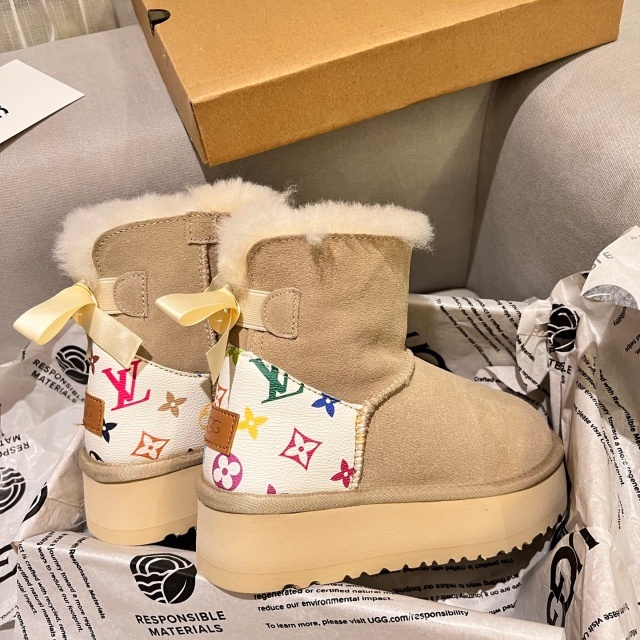 Thick-Soled Winter Furry Snow Boots
