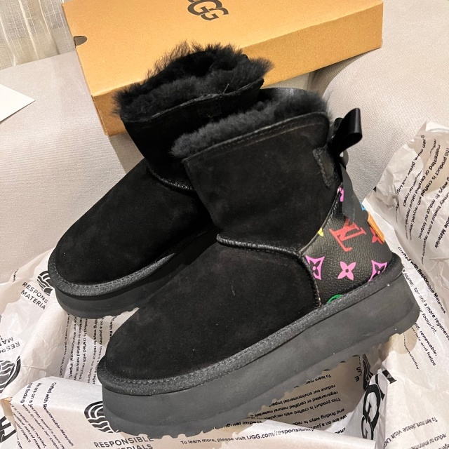 Thick-Soled Winter Furry Snow Boots