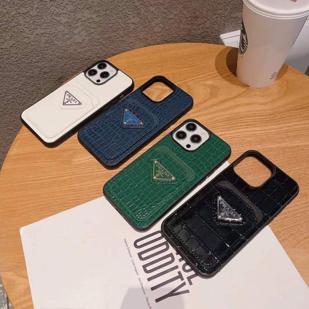 Crocodile Pattern Leather Card Slot Phone Cases