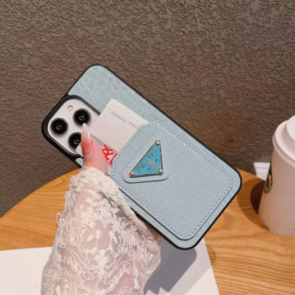 Crocodile Pattern Leather Card Slot Phone Cases