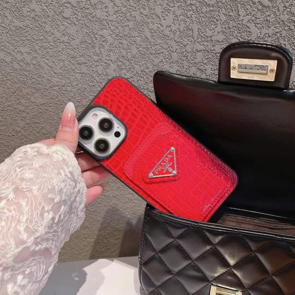 Crocodile Pattern Leather Card Slot Phone Cases