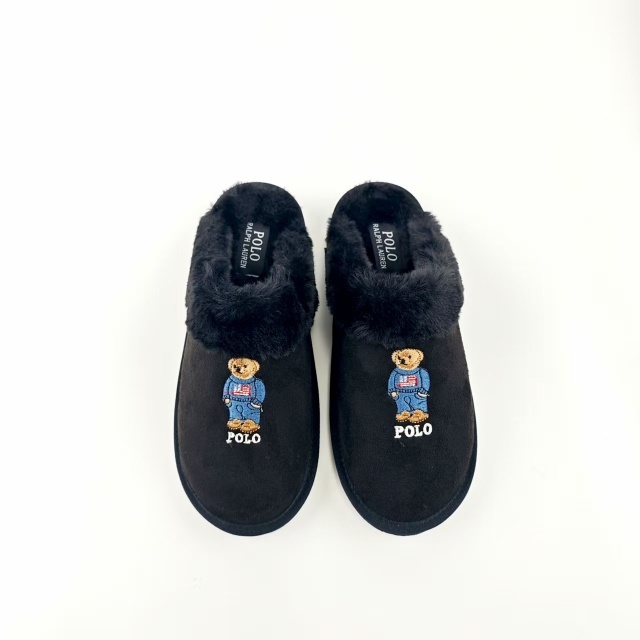 Luxury Fashion Embroidery Men Furry Slipper