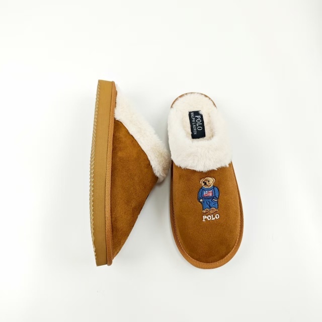 Luxury Fashion Embroidery Men Furry Slipper