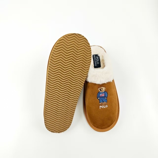 Luxury Fashion Embroidery Men Furry Slipper