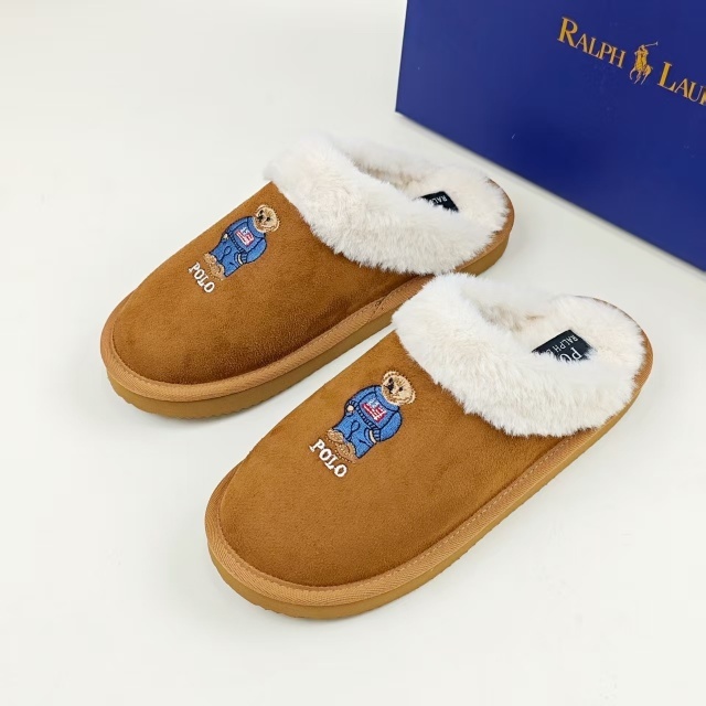 Luxury Fashion Embroidery Men Furry Slipper