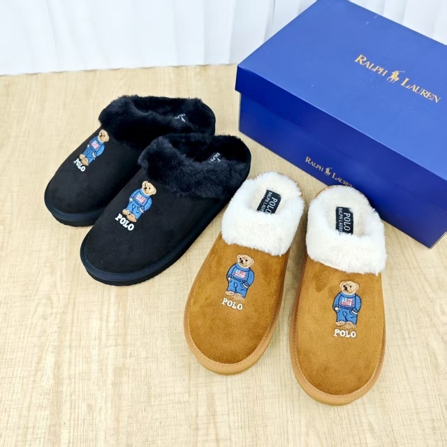Luxury Fashion Embroidery Men Furry Slipper