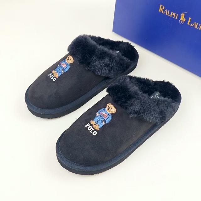 Luxury Fashion Embroidery Men Furry Slipper