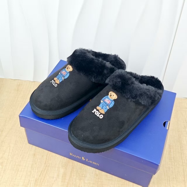 Luxury Fashion Embroidery Men Furry Slipper