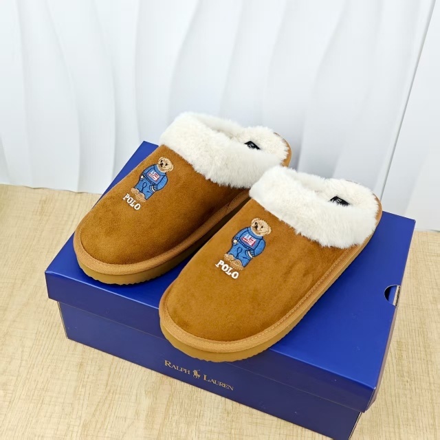 Luxury Fashion Embroidery Men Furry Slipper