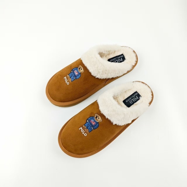 Luxury Fashion Embroidery Men Furry Slipper
