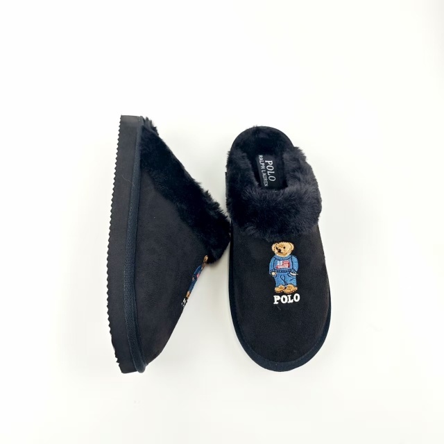 Luxury Fashion Embroidery Men Furry Slipper
