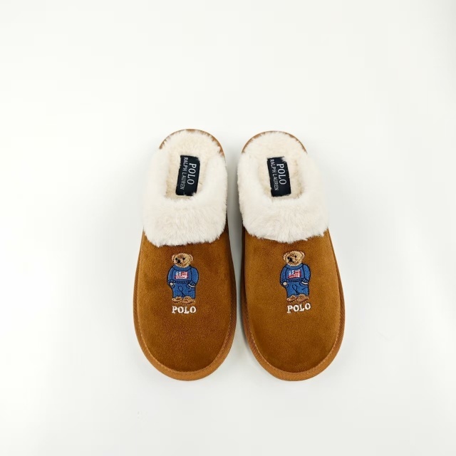 Luxury Fashion Embroidery Men Furry Slipper