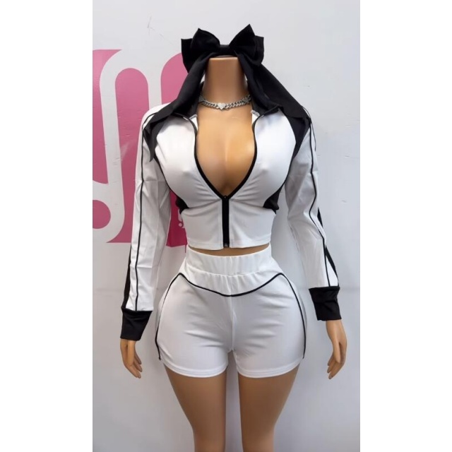 Color Block Jogger Style Short Set