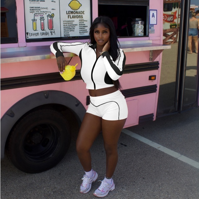 Color Block Jogger Style Short Set