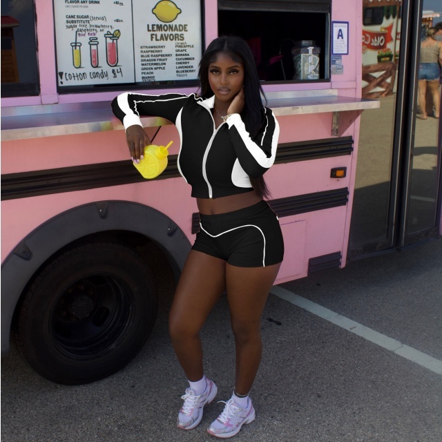 Color Block Jogger Style Short Set