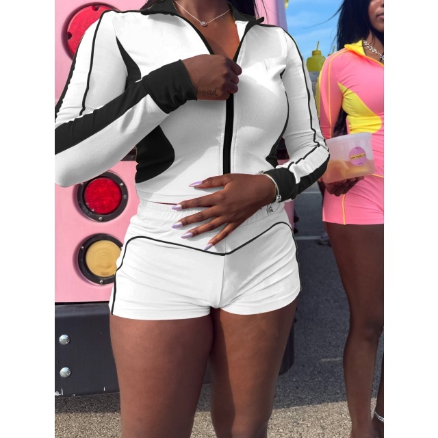 Color Block Jogger Style Short Set