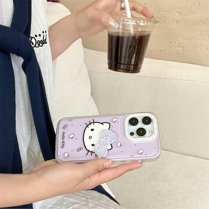 Hello Kitty Glitter Acrylic Phone Cases