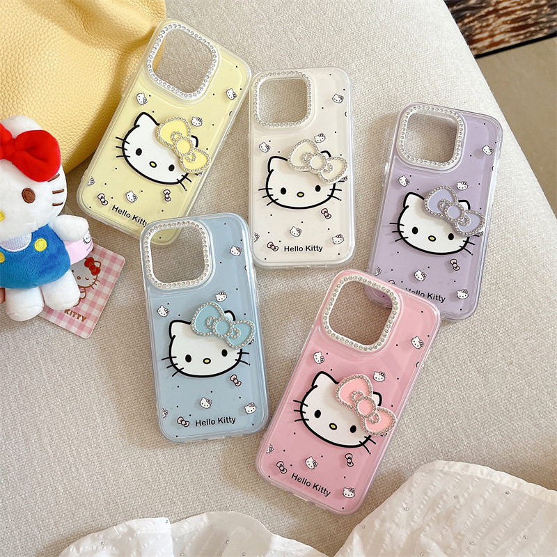 Hello Kitty Glitter Acrylic Phone Cases