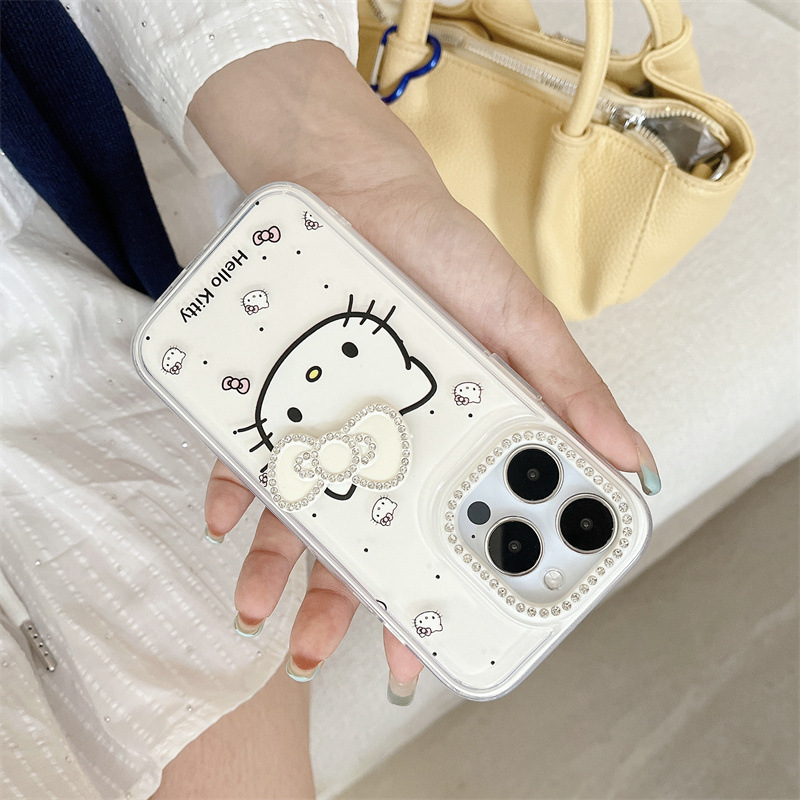 Hello Kitty Glitter Acrylic Phone Cases