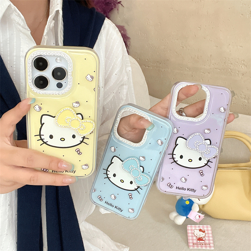 Hello Kitty Glitter Acrylic Phone Cases