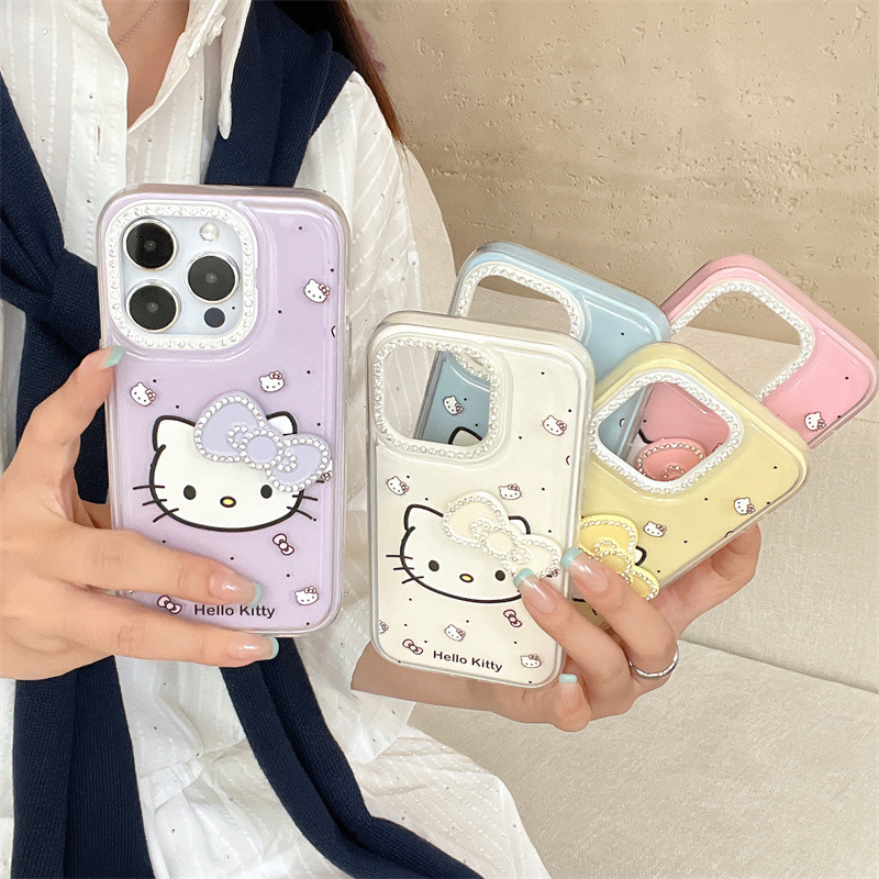 Hello Kitty Glitter Acrylic Phone Cases