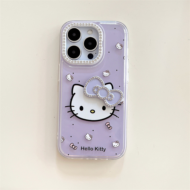 Hello Kitty Glitter Acrylic Phone Cases