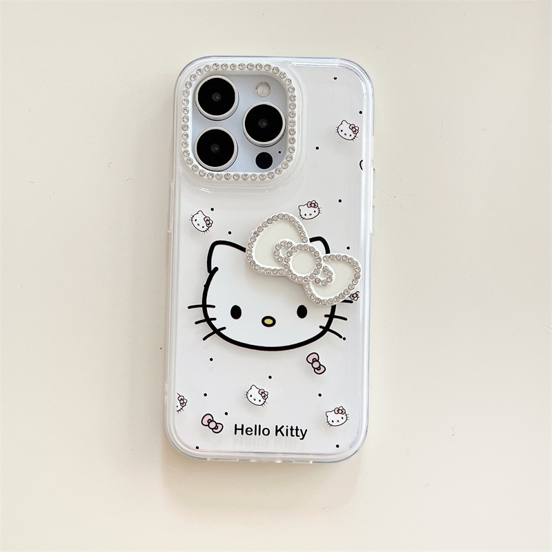 Hello Kitty Glitter Acrylic Phone Cases