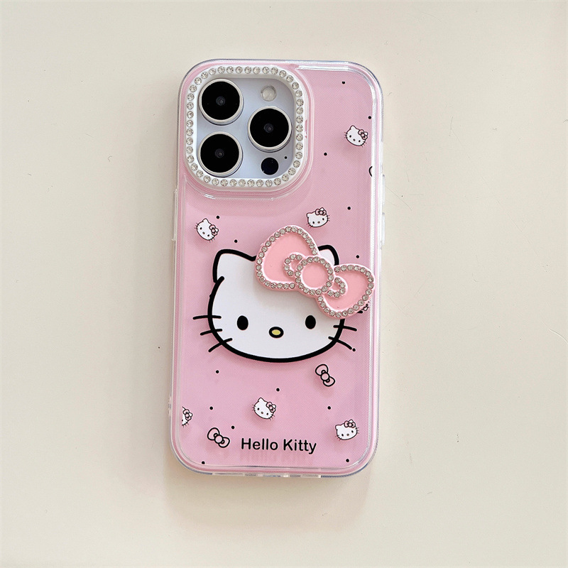 Hello Kitty Glitter Acrylic Phone Cases