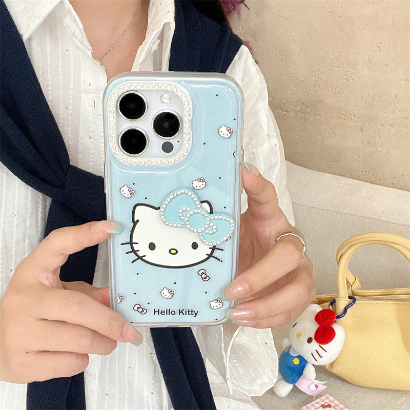 Hello Kitty Glitter Acrylic Phone Cases