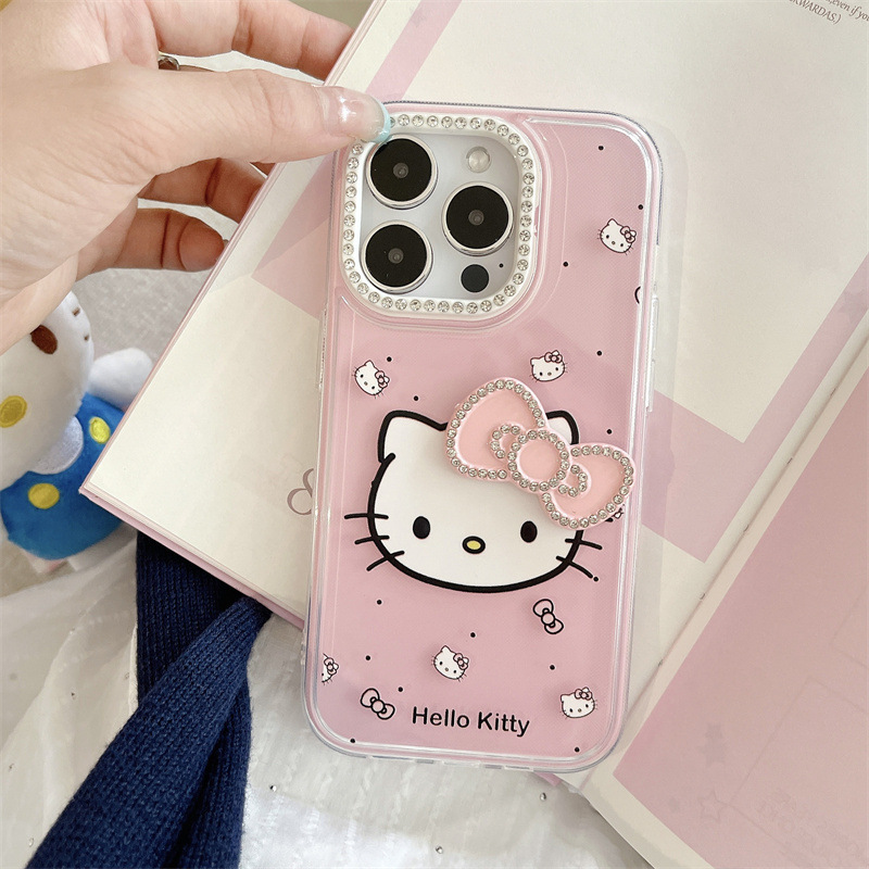 Hello Kitty Glitter Acrylic Phone Cases
