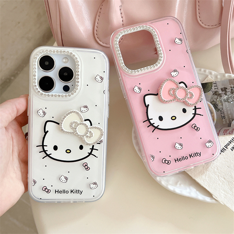 Hello Kitty Glitter Acrylic Phone Cases
