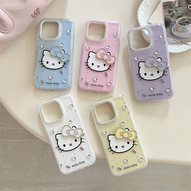 Hello Kitty Glitter Acrylic Phone Cases