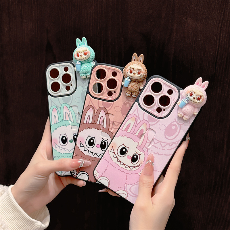 Labubu 3D Invisible Bracket Phone Case